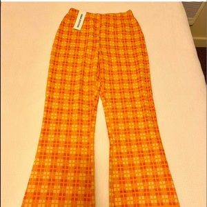 UO orange flared pants!
